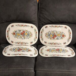 Vintage Corning Corelle SPICE OF LIFE Placemats Vinyl Foam 4pc Set NEW Taiwan